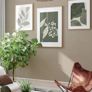 Cream Rattan Caning Peel and Stick Wallpaper