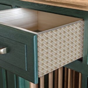 Cream Rattan Caning Peel and Stick Wallpaper