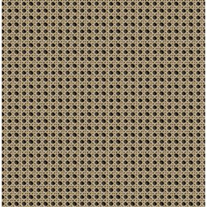 Honey Rattan Caning Peel and Stick Wallpaper