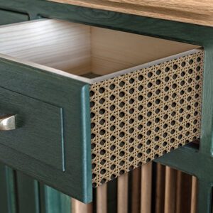 Honey Rattan Caning Peel and Stick Wallpaper