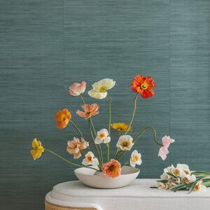 Peacock Classic Faux Grasscloth Peel and Stick Wallpaper