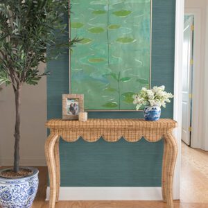 Peacock Classic Faux Grasscloth Peel and Stick Wallpaper