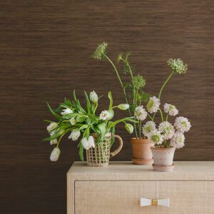 Chocolate Classic Faux Grasscloth Peel and Stick Wallpaper