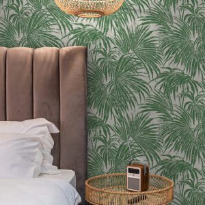 Green Cassava Palm Peel and Stick Wallpaper