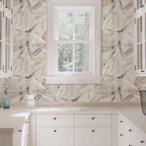 Neutral Bali Bamboo Peel and Stick Wallpaper