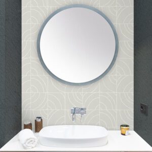 Grey Batik Blok Peel and Stick Wallpaper