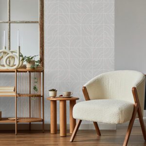 Grey Batik Blok Peel and Stick Wallpaper