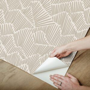 Beige Ridge & Valley Peel and Stick Wallpaper