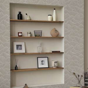 Beige Ridge & Valley Peel and Stick Wallpaper