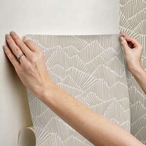 Beige Ridge & Valley Peel and Stick Wallpaper