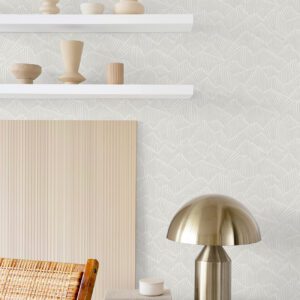 Grey Ridge & Valley Peel and Stick Wallpaper