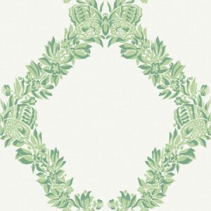 Jade Wreath Peel and Stick Wallpaper