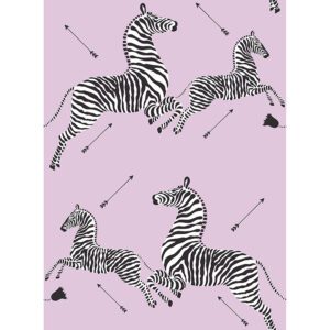 Lilac Zebra Safari Peel and Stick Wallpaper