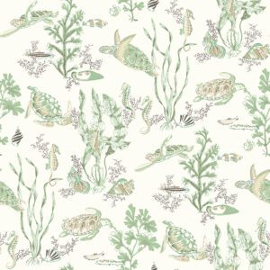 Jade/Sandstone Garparilla Peel and Stick Wallpaper