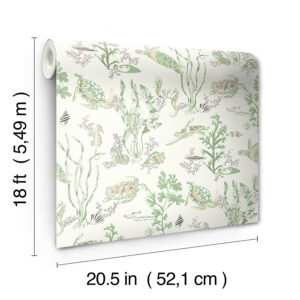 Jade/Sandstone Garparilla Peel and Stick Wallpaper