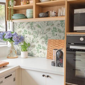 Jade/Sandstone Garparilla Peel and Stick Wallpaper