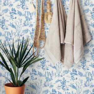 Azure Garparilla Peel and Stick Wallpaper