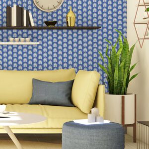 Azure Fleur Peel and Stick Wallpaper