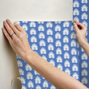 Azure Fleur Peel and Stick Wallpaper