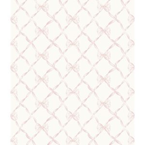 Pink Jam Baby Bow Peel and Stick Wallpaper