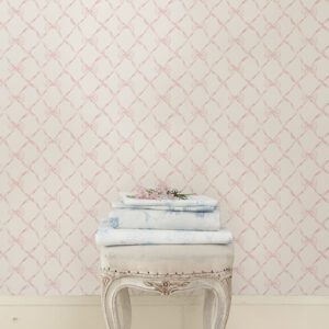 Pink Jam Baby Bow Peel and Stick Wallpaper