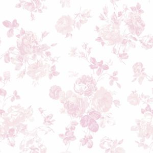 Faded Primrose Everblooming Rosettes Peel and Stick Wallpaper