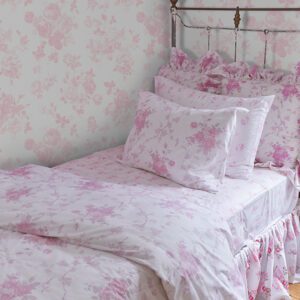 Faded Primrose Everblooming Rosettes Peel and Stick Wallpaper