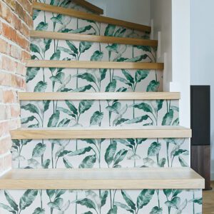 Teal Banana Leaf Peel and Stick Wallpaper