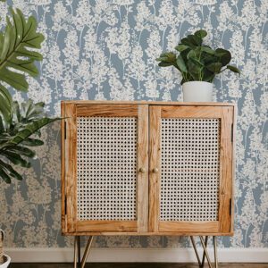 Blue Larkspur Peel and Stick Wallpaper