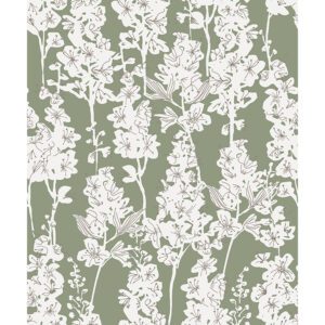 Sage Larkspur Peel and Stick Wallpaper