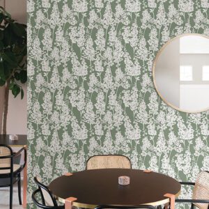 Sage Larkspur Peel and Stick Wallpaper