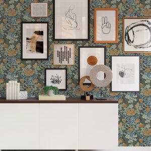 Dark Multi Moody June Blooms Peel and Stick Wallpaper