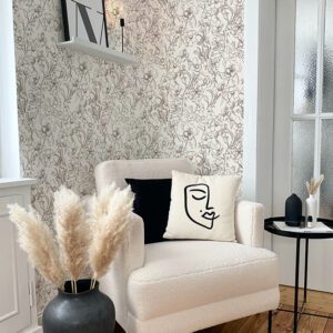 Brown May Bloom Peel and Stick Wallpaper