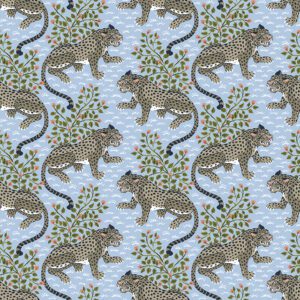 Light Blue Bagheera Peel and Stick Wallpaper
