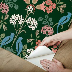 Green Multi Meadow Song Peel and Stick Wallpaper