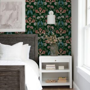 Green Multi Meadow Song Peel and Stick Wallpaper