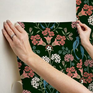 Green Multi Meadow Song Peel and Stick Wallpaper