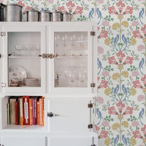 Pink Meadow Song Peel and Stick Wallpaper