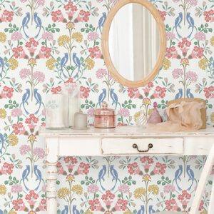 Pink Meadow Song Peel and Stick Wallpaper