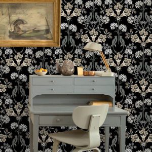 Black & Neutral Meadow Song Peel and Stick Wallpaper