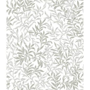 Sea Salt Grey Terrace Vines Peel and Stick Wallpaper