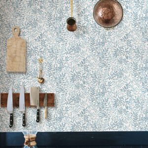 Cloud Blue Terrace Vines Peel and Stick Wallpaper