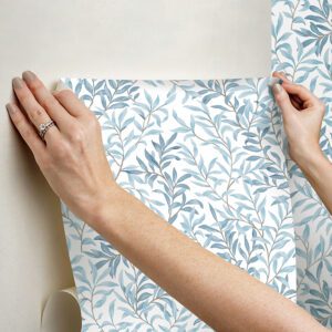 Cloud Blue Terrace Vines Peel and Stick Wallpaper