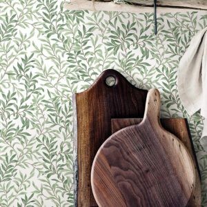 Herb Green Terrace Vines Peel and Stick Wallpaper