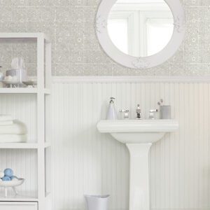 Grey Provincial Tile Peel and Stick Wallpaper