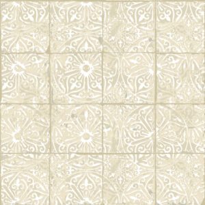 Cream Provincial Tile Peel and Stick Wallpaper