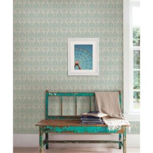 Isla Turquoise Petite Damask