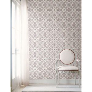 Off Beat Ethnic Violet Geometric Floral