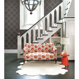 Tetra Charcoal Quatrefoil