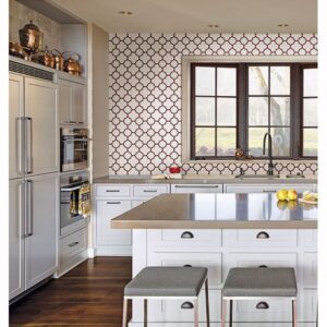 Origin Burgundy Quatrefoil